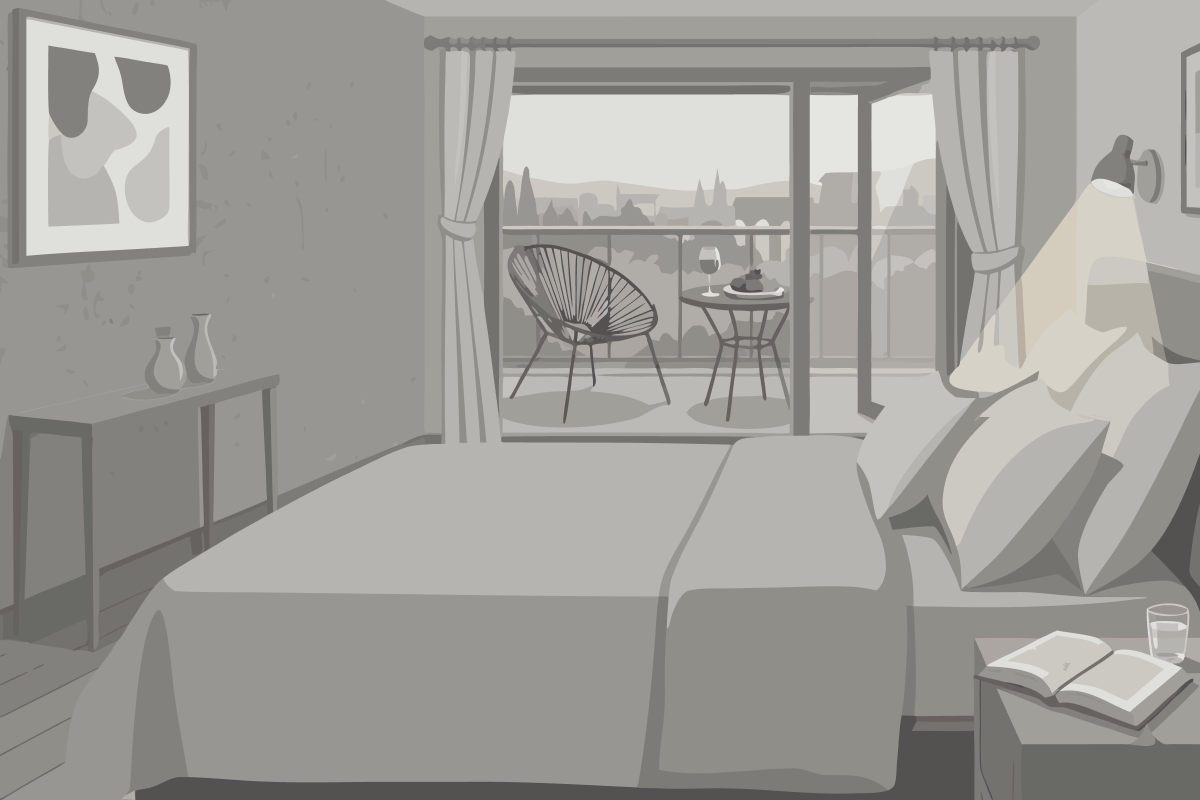 Standard Twin Room with Castle View - Non-Smoking